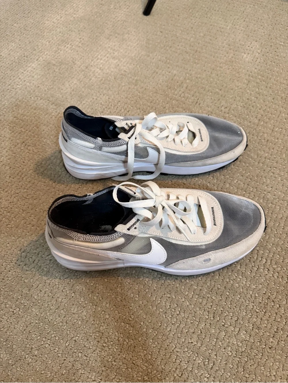 Nike Grey and White Running Sneakers